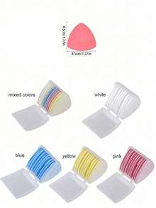 16件套，包含10支可擦裁缝粉笔和6卷尺，缝纫粉笔，可擦彩色粉笔，可擦彩色马克笔，适用于缝纫、针线活、刺绣、化妆和标记，缝纫工具配件 - 彩色 - 查看 3