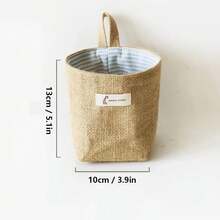 Yiuswoy 1 peça Mini Cesta de Armazenamento de Tecido de Juta, Cesta de Parede para Cozinha, Restaurante, Cesta de Armazenamento, Para Banheiro, Quarto, Sala de Estar, Dormitório, Escritório, Mesa, Artigos Diversos, Cesta de Organização, Decoração para Casa, Cesta de Presente, Cestas de Prateleira