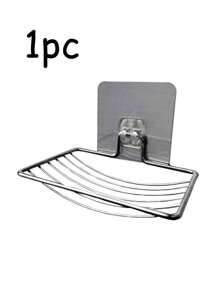 Suport pentru săpunieră cu design de drenaj, suport pentru burete de chiuvetă, săpunieră, rezistent la rugină și impermeabil, instalare ușoară, organizator de baie, fără găurire, organizator de duș, pentru depozitare în baie și decor interior și bucătărie