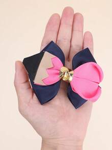 4pcs Back To School Hair Bows For Girls Pencil Bow Alligator Clips Pink Pencil Shaped Hair Clips First Day Of School Barrettes Cute Sweet Hairpin New Semester Gift Hair Clips Kids Hair Accessories - Multicolor - View 3