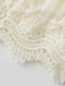 Women Sexy Smocked Two Piece Outfits Y2k Bubble Mini Skirt Set Ruched Halter Tops Sleeveless Backless Camisole Crop Tank Tops And Lace Trim Pleated Ruffle Short Skirts Sets Summer Beach Vacation Party Club Streetwear - Màu be - Xem 7