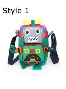 1 件趣味机器人卡通单肩包个性时尚百搭斜挎包日本女孩手机零钱包