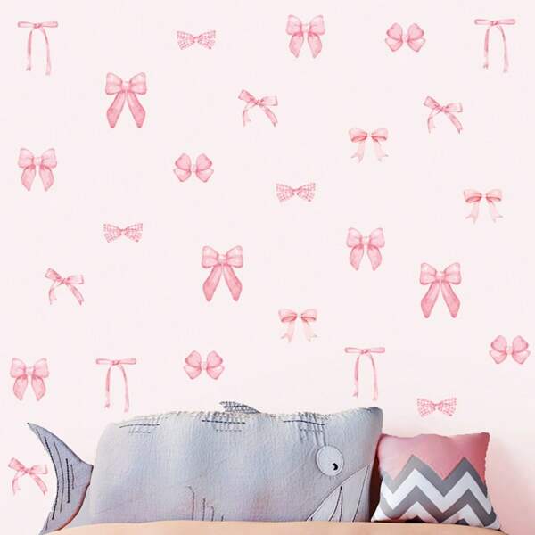 Pink Butterfly Boho Style Wall Stickers, Girls Room Decor, Valentine's Day Stickers