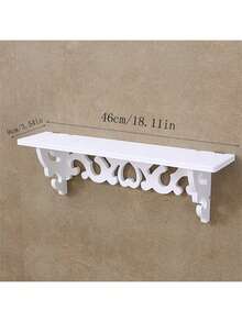 Estantería para pared, estantes flotantes de madera, soporte de estante montado en la pared para decoración - Blanco - Ver 8