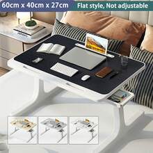 Tisch, höhenverstellbar Laptop ständer, Klappbarer laptoptisch, für Arbeiten Studieren Lesen Schreiben Essen,Laptoptisch, Laptop Betttisch Klappbar, Notebook Tisch mit , Schublade, Cup Slot, für Bett, Sofa, Boden, Laptopständer, Frühstückstablett, klappbare Beine.