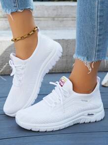 Zapatillas deportivas para mujer, ligeras y transpirables de malla, de estilo casual y de moda, para correr, adecuadas para la oficina, Primavera/Otoño/Verano 2025