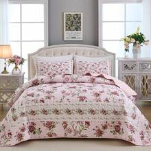 3 Piece Quilt Set Queen/King Size, Antique Rose Light Pink Bedspread Coverlet Set, Lightweight Soft And Comfortable Bedding Set. Bedroom Decor For All Seasons, Home Decor Room Decor Bedroom Decor Bed Comforter Set Mothers Day Gift Wedding Decorations. - 粉色 - 查看 12