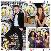 5pcs Black & Gold Foil Balloons - 18 Inches Round Digit, Suitable For 21st, 30th, 40th, 50th, 60th Birthday Celebration - Perfect For Party Decoration, Anniversary, Birthday Party - Multicolor - View 6