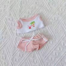 (仅限娃娃衣服) 适用于17cm娃娃衣服1-3代 Labobo休闲夏季无袖短裤 马卡龙吊坠 可换装