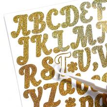 1080PCs Glitter Alphabet Number Stickers - Gold & Silver - 0.5/1 Inch - Sparkly Decals For Guka, Balloons, & Spice Jars 6Sheets - Multicolor - View 2
