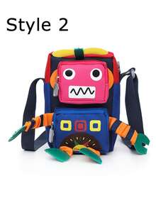 1 件趣味机器人卡通单肩包个性时尚百搭斜挎包日本女孩手机零钱包