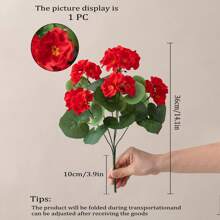 2 Stücke künstliche Begonienblume, Simulation Geranie, Simulation Grünpflanze Künstliche Blume, geeignet zum Aufstellen im Wohnzimmer, Schlafzimmer, Büro, moderne Heimdekoration, Raumdekoration Geschenkidee