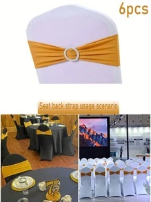 1/2pcs Black High Stretch Tablecloth + 6pcs Chair Cover Set, 4FT/6FT/8FT Polyester & Spandex Material Tablecloth, All-Season Tablecloth Covers, Full-Cover Chair Covers, PU Leather Chair Covers With Tie-Back, Suitable For Home, Indoor, Outdoor, Picnic And Camping, Fits All Holidays And Special Occasions