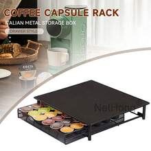 NetHong Coffee Machine Stand Capsule Pod Holder Storage Drawer Organizer UK - Black - View 2