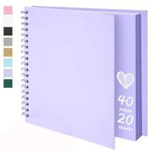 1 Peça Álbum de Fotos Scrapbook DIY de 7x7 Polegadas, Papel Kraft em Branco, Scrapbook com 20 Folhas, Livro de Memórias para Casamento, Família, de Volta às Aulas, Suprimentos Escolares