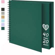 1 Peça Álbum de Fotos Scrapbook DIY de 7x7 Polegadas, Papel Kraft em Branco, Scrapbook com 20 Folhas, Livro de Memórias para Casamento, Família, de Volta às Aulas, Suprimentos Escolares