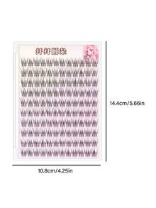 Ouye3 100片/盒 10排自粘睫毛可重复使用无胶假睫毛防水自然风格适合初学者化妆睫毛簇、睫毛簇、单根睫毛、睫毛、假睫毛 - C - 查看 9