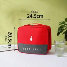 Bolsa de remédios portátil, kit de primeiros socorros para viagem, caixa médica de emergência para casa/exterior, armazenamento de remédios infantis, bolsa de saúde antiepidêmica, estilo boho