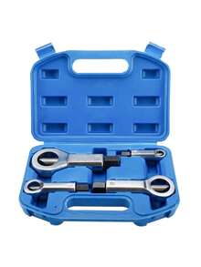 4pcs Nut Splitter Set, Heavy Duty Nut Splitter Breaker Broken Damaged Screw Stuck Nut Removal Splitting Tools (Blue Box) - Blue - View 1