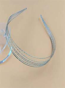 1 pieza Diadema elegante y brillante para mujer, accesorio suave para el cabello tipo corona, diadema para el pelo
