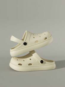 Sandalias casuales y de moda unisex, transpirables y huecas, pantuflas de playa, sandalias de estilo coreano con punta cerrada, adecuadas para el hogar, exteriores, playa y viajes en verano