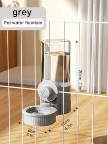 1 pieza Dispensador automático de agua y comida para gatos, conejos, perros, aves y pájaros - Bebedero para mascotas anti-derrames y salpicaduras