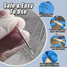 100pcs Piercing Needles Mixed 12G 14G 16G 18G 20G Hollow Needles For All Piercings - 14G+50個 - 查看 11