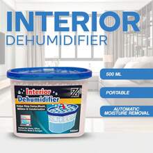 5/10/15/20pcs Interior Dehumidifier 500ml - For Effective Reduction Of Condensation Absorber, Mildew And Damp From Cupboards, Wardrobes, Bathrooms, Caravans, Boats And Vehicles