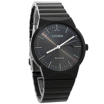 Citizen -Drive Axiom Men's Grey Dial Black ION Stainless Watch BM7587-52H