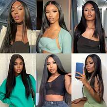 3 Bundles Straight Hair Extensions 100% Virgin Human Hair 4 Bundles Double Weft Extensions For Natural Black Unprocessed Sleek & Smooth Texture Lightweight & Durable For Versatile Styling - Natural Black - View 10