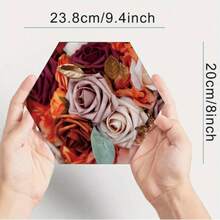 4/6 tấm gỗ in ảnh tùy chỉnh hình lục giác/vuông, 4/6 tấm decal dán tường in ảnh tùy chỉnh hình lục giác hiện đại, khung ảnh ghép chống thấm nước, bố cục theo chiều ngang, không cần điện, dễ dàng bóc ra và dán trang trí tường nhà & bạn bè - Nhiều màu - Xem 6