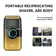 Kemei 1pc KM-T389 Men's Electric Shaver, Digital Display, Suitable For Facial Hair Trimming, Professional Rechargeable Reciprocating Shaver, Gift For Boyfriend - Multicolor - View 6