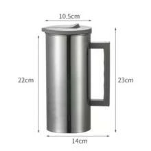 1,8L Große Kapazität Anti-Überlauf Edelstahl Wasserflasche, Kalt & Heiß Dual Nutzung, geeignet für Outdoor, Büro und Zuhause