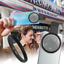 Universal Phone Camera Lens Polarizer Filter Suitable For Mobile Phone Lenses Reduce Reflections Enhance Colors And Improve Shooting Quality Compatible With Iphone Android Phone For Summer Vacation, Travel, Creative Photography, Social Media Content, Vlogging Phone Accessories - Black - View 3