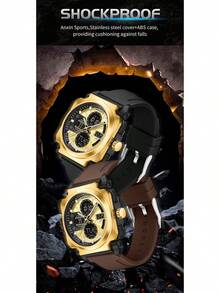 Multi-Functional Sports Models Electronic Watch Dual Display Electronic Watch Leisure Men's Waterproof Watch - Black and Red - View 5