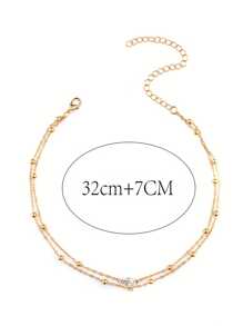 طقم قلادة متعددة الطبقات وسلسلة صدر وسلسلة خصر للرجال، سلسلة جسم من سبيكة مزينة بالراين للاستخدام اليومي والمناسبات