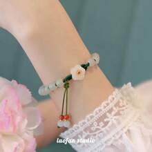 1 Pc Crystal Beads Bracelet, Delicate Princess-Style Minimalist Design, Sweet Girl Vibe, Matching Friendship Bracelet