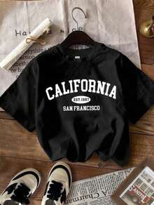 Conjunto de Camisetas de Cuello Redondo para Mujer, 3 Piezas, Ajuste Holgado y Sólido en Varios Colores con Estampado de Amor y Corazón, Ideal para Capas o Uso Único - Esencial para Primavera/Verano y Todas las Estaciones - Multicolor - Ver 2