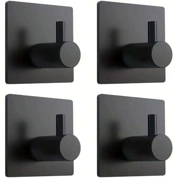 Ganchos adhesivos resistentes a la oxidación de 3 colores - Fuertemente adhesivos, impermeables, fáciles de instalar, aptos para toallas, abrigos, sombreros, baño y dormitorio, sin necesidad de taladrar, ganchos de pared con estilo
