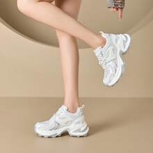 Women Chunky Shoes - 銀色[內增高] - 查看 6