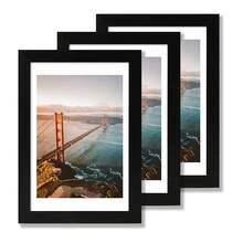 1/3件/套 4x6”、“5x7”、“8x8”、“8x10”、“11x14”、“12x16” PVC桌面相框，带衬垫，6种尺寸，适用于家居装饰、婚礼、派对、婴儿派对、周年纪念、照片墙，黑色，可横向或纵向壁挂（不含相纸）