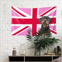 1pc Customized British Tapestry - Home, Bar Or Club Decor, Personalized Silhouette Design Wall Hanging - Perfect Gift Idea, Silhouette Tapestry, Father's Day, Mother's Day, Halloween, Christmas, Christmas Eve, Valentine's Day, Birthday, Anniversary, Thanksgiving, Easter, April Fool's Day, Carnival, National Day - Also Suitable For Custom Tapestry, Custom Flag, Garden Flag - Multicolor - View 3