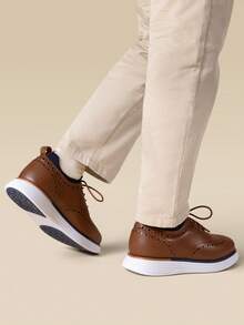 Boys'  Oxfords Dress Shoes Classic Styles For Formal Events And Daily Wear(Toddler/Little Kid/Big Kid) - 棕色 - 查看 6