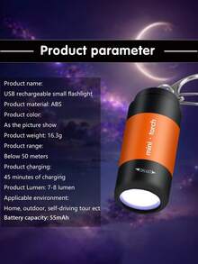 3pcs Mini Keychain LED Flashlight Portable Light Rechargeable Multifunction Outdoor Torch With Bag Clip For Hiking Camping Fishing Running Emergency Lighting, Camping Accessories