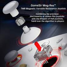 GAMESIR Cyclone 2 Spielcontroller mit Dual-Trigger (umschaltbar zwischen Hall-Effekt-Trigger und Mikroschalter-Trigger), 1000Hz Übertragungsrate, anpassbare RGB-Beleuchtung, 6-Achsen Motion Sensing, 3 Verbindungsmodi