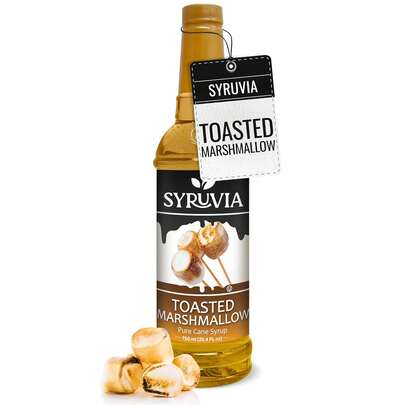 Syruvia Toasted Marshmallow Syrup For Coffee 25.4 Ounces Toasted Marshmallow Coffee Syrup Flavor