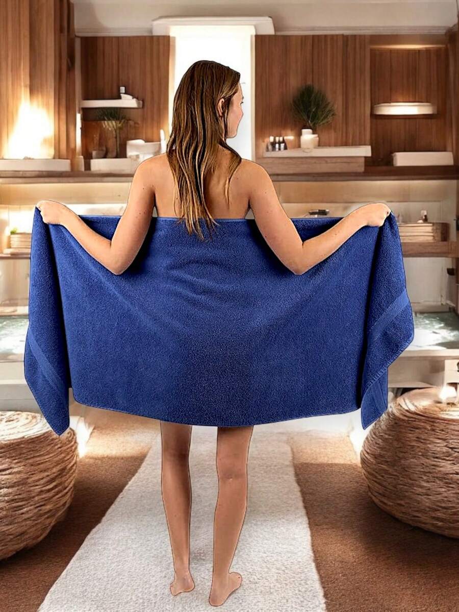TOALLA DE BAÑO 100% ALGODÓN MEXICANO (Gruesa) ABSORBENTE  70m X 135cm, la cenefa puede variar