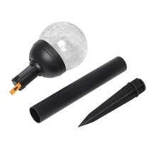 Solar Powered Black LED Landscape Crackle Glass Ball Path Light, 3 Lumens, 6 Pack - 6 - View 5