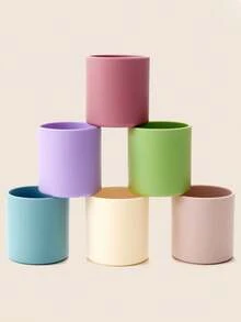 PopLittleOne 1 chiếc cốc silicon cho bé màu trơn đồ dùng ăn uống cho bé bình nước di động cho trẻ em học tập cho bé ăn đồ dùng cho bé - Nhiều màu - Xem 2