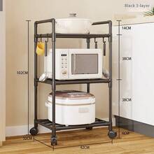 Estantería de almacenamiento de cocina de 9 niveles, estante para horno de microondas, organizador de baño - Multicolor - Ver 7